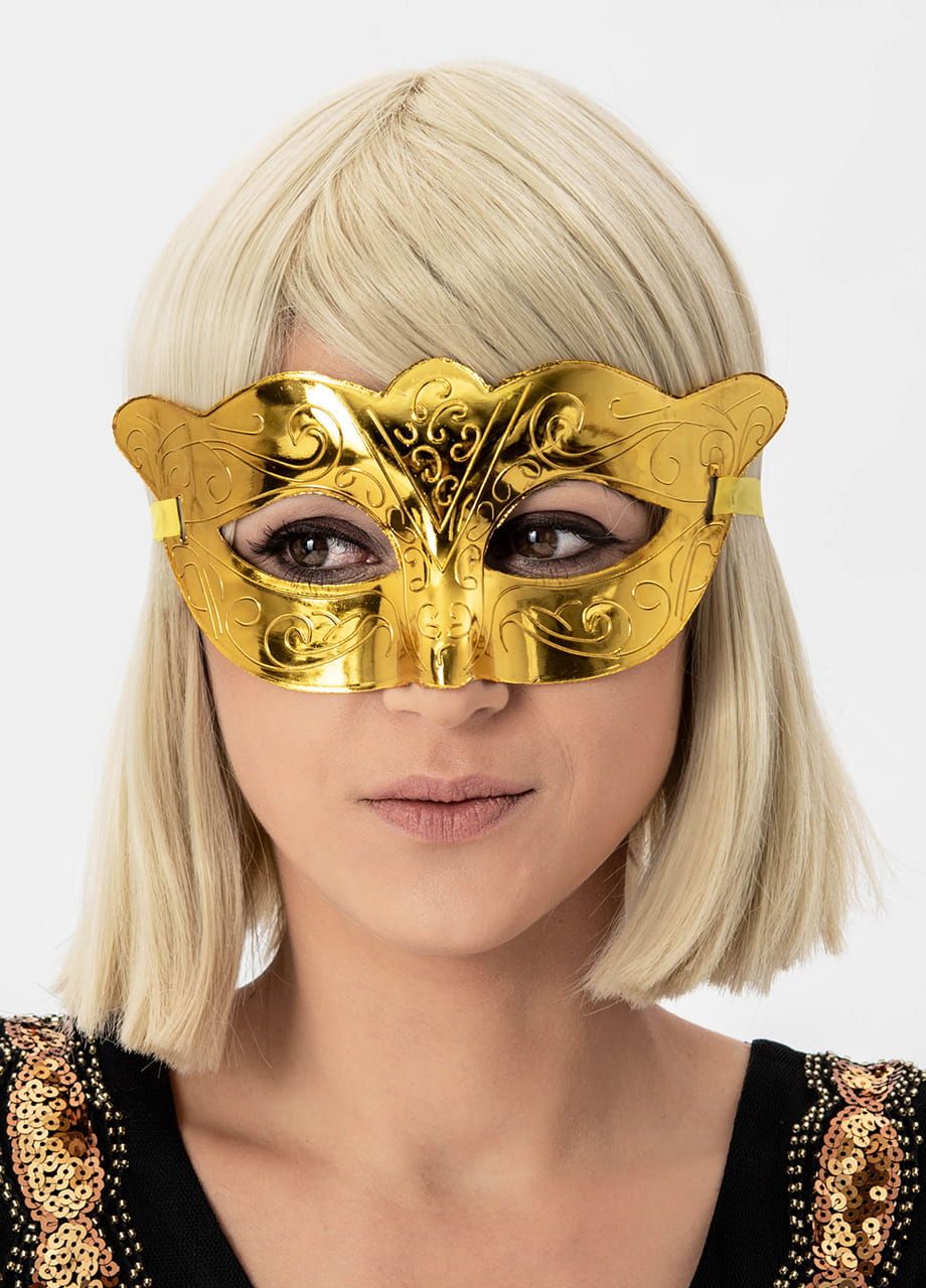 Maska karnawałowa TAJEMNICA złota
