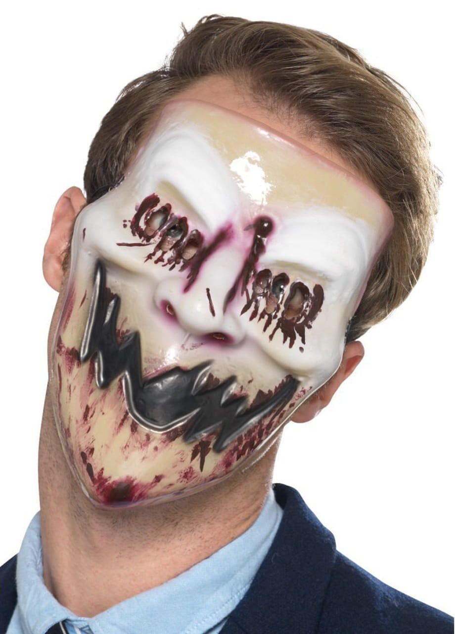 Maska na halloween KRWAWY UŚMIECH maska plastikowa