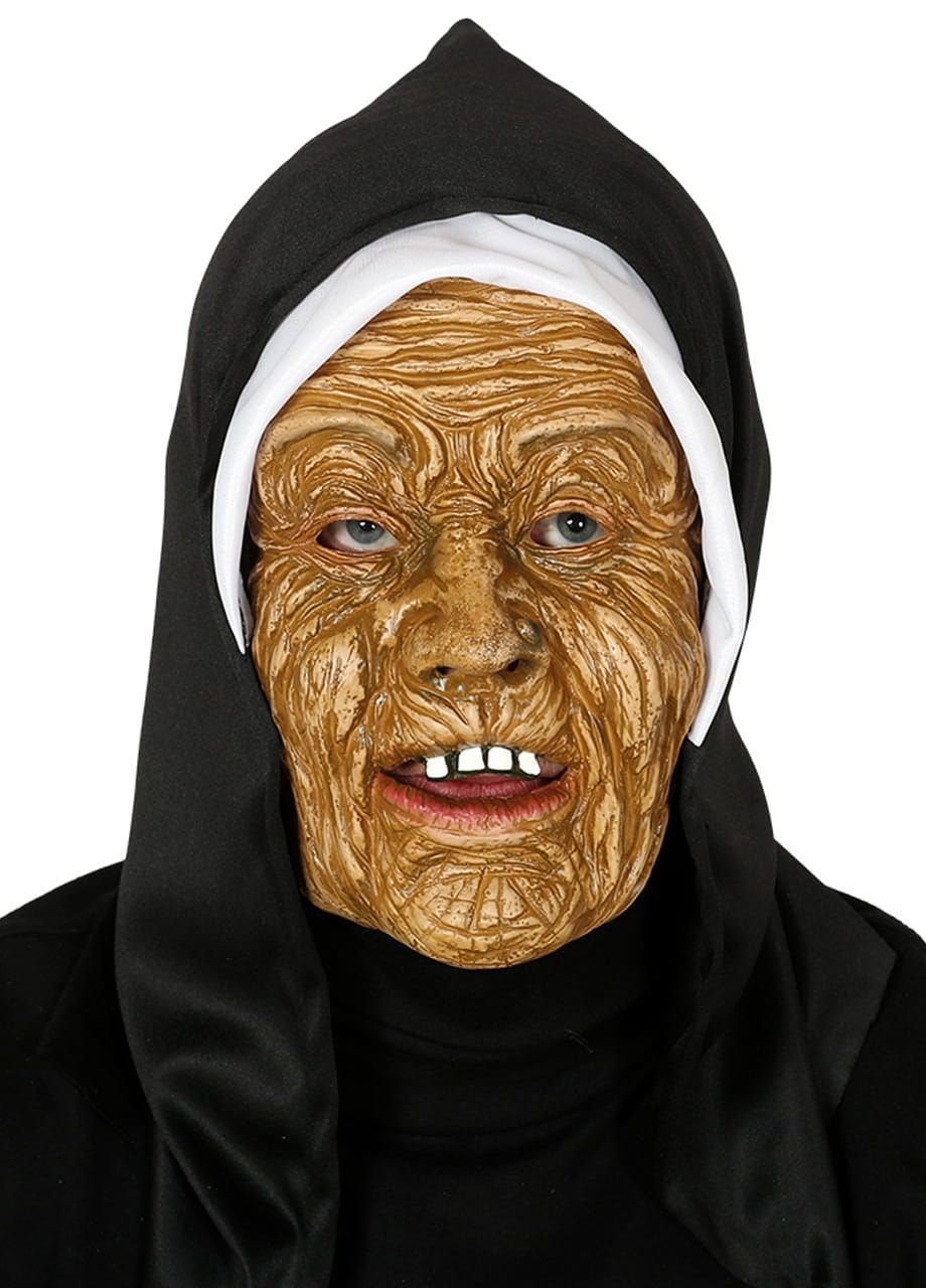 Maska zakonnicy STRASZNA ZAKONNICA maska z welonem