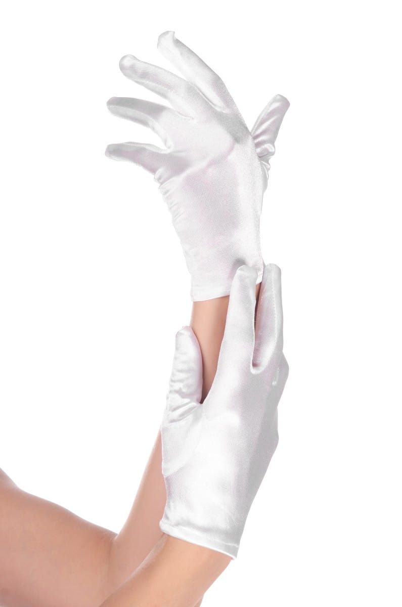 Rękawiczki krótkie białe