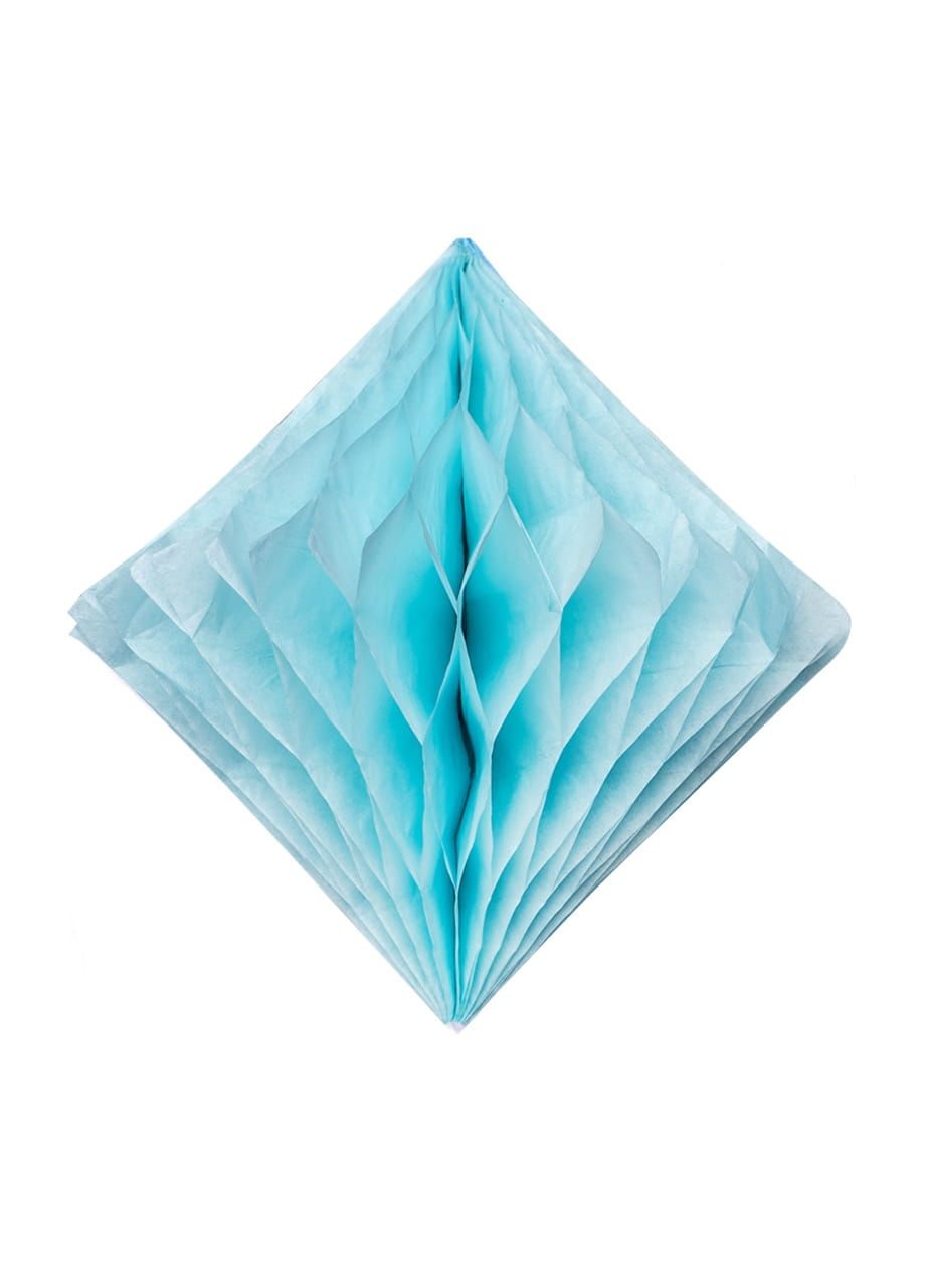 Rozety papierowe DIAMENT niebieskie 20cm (3szt.)