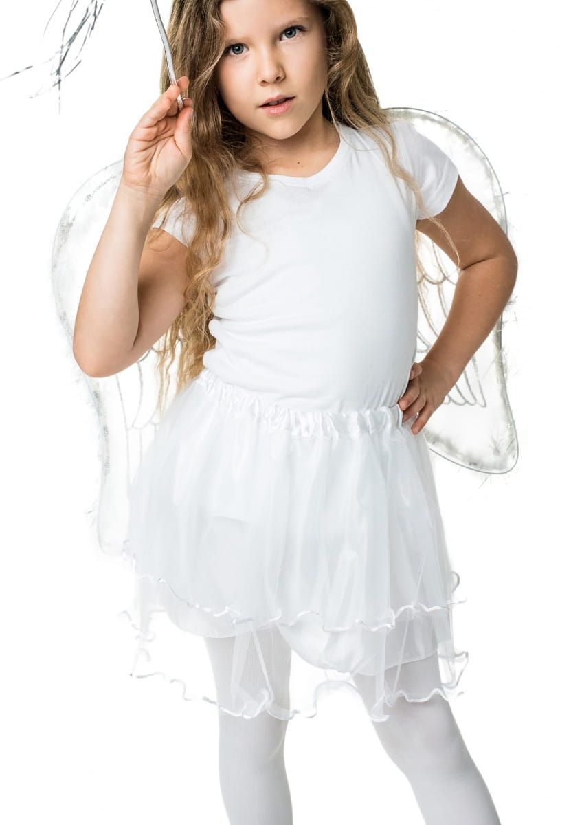 Biała spódniczka TIULOWA strój aniołka