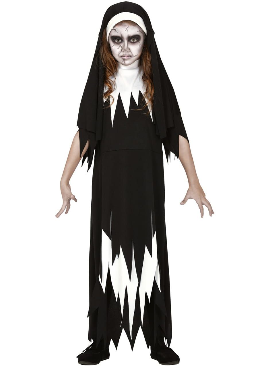 Halloweenowy strój zakonnicy dla dziewczynki 7-9 lat