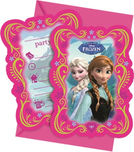 Zaproszenia Kraina Lodu Anna I Elsa 6szt Kolekcja Kraina Lodu