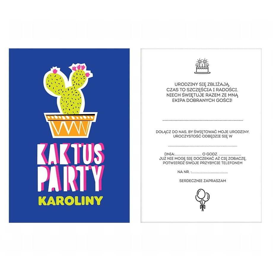 Zaproszenia personalizowane KAKTUS PARTY