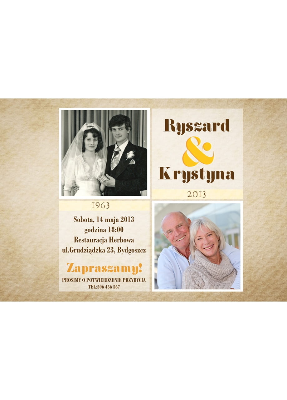 Zaproszenia Personalizowane Rocznica Zaproszenia Sklep Partyboxpl