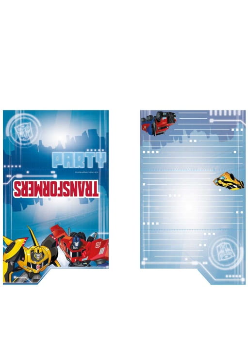Zaproszenia Transformers Rid 8szt Kolekcja Transformers