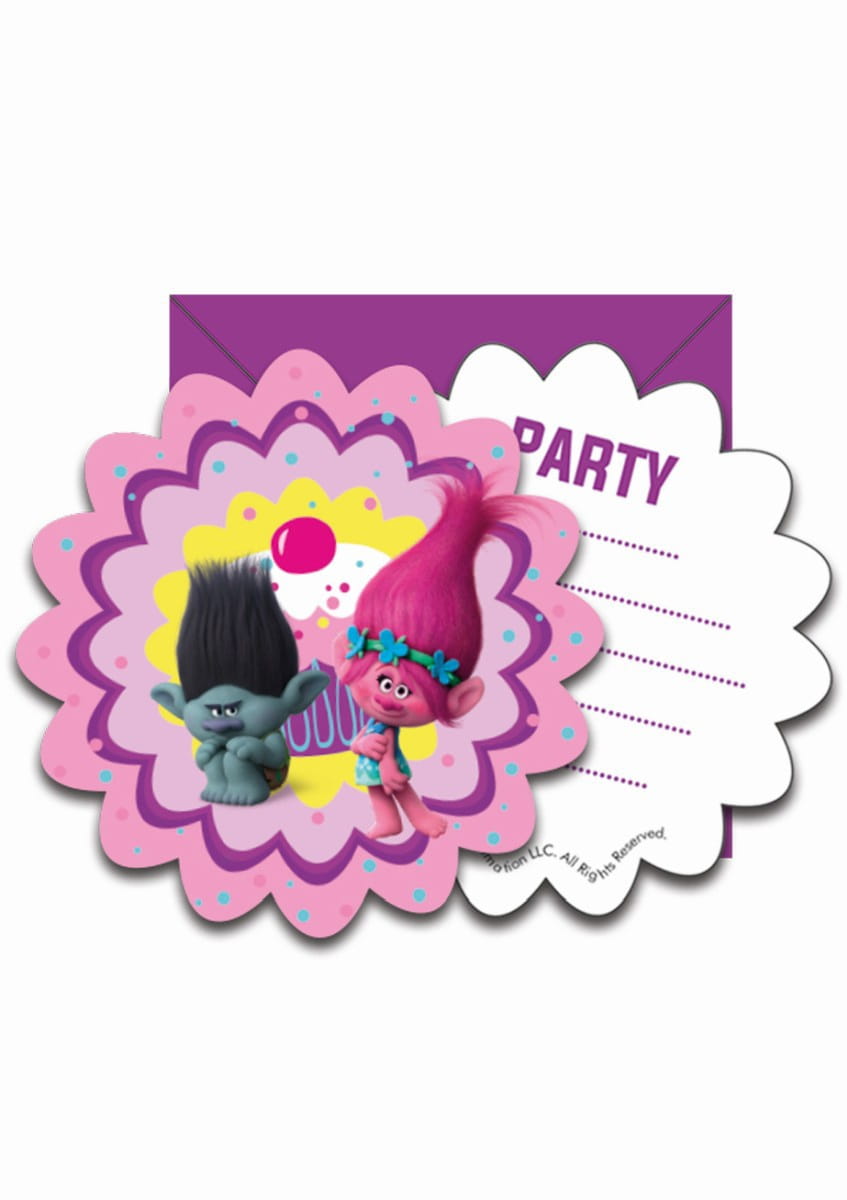 Zaproszenia Trolle 6szt Kolekcja Trolle Sklep Partyboxpl