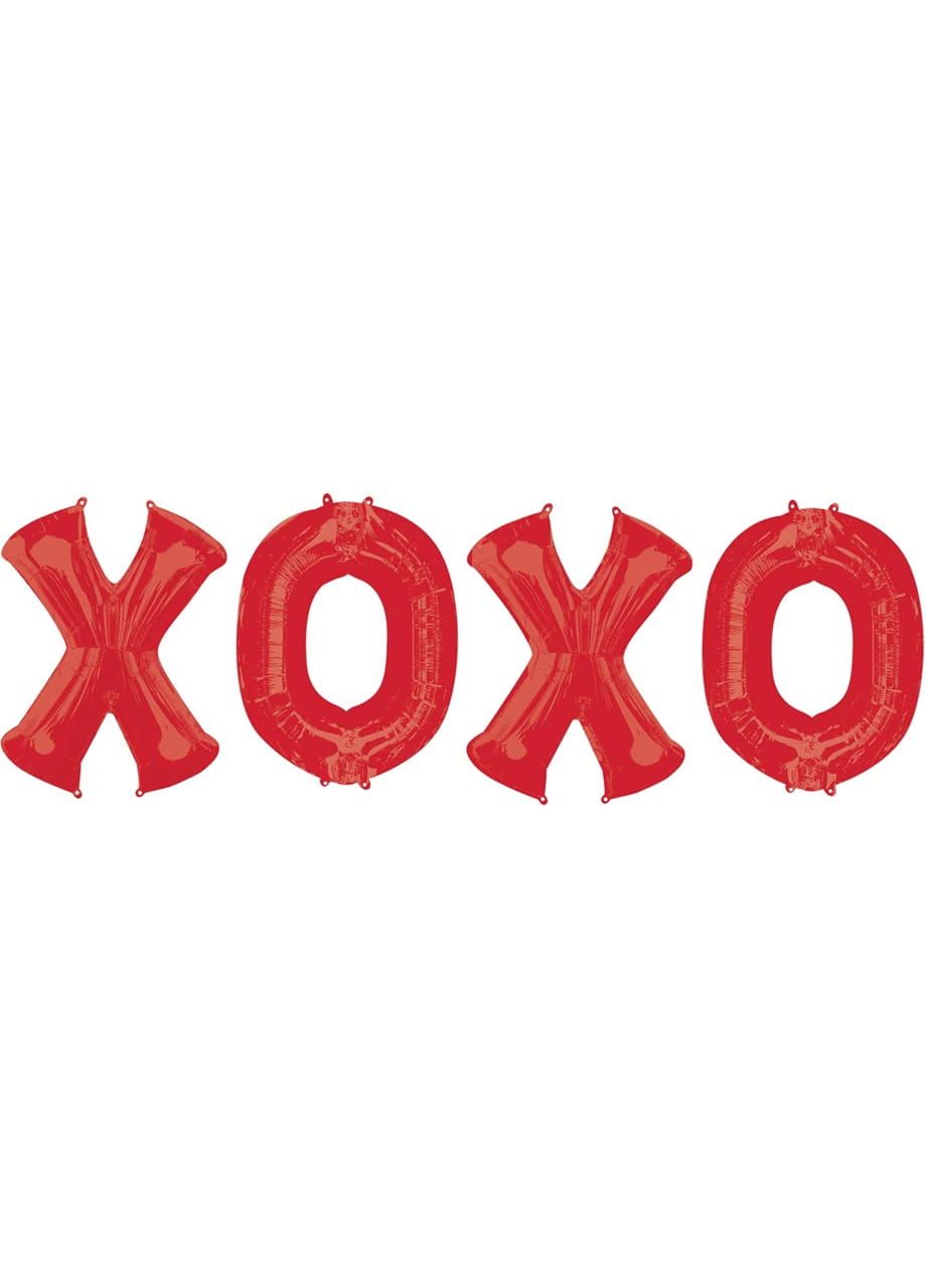 Zestaw balonów foliowych XOXO napis z balonów (95cm)