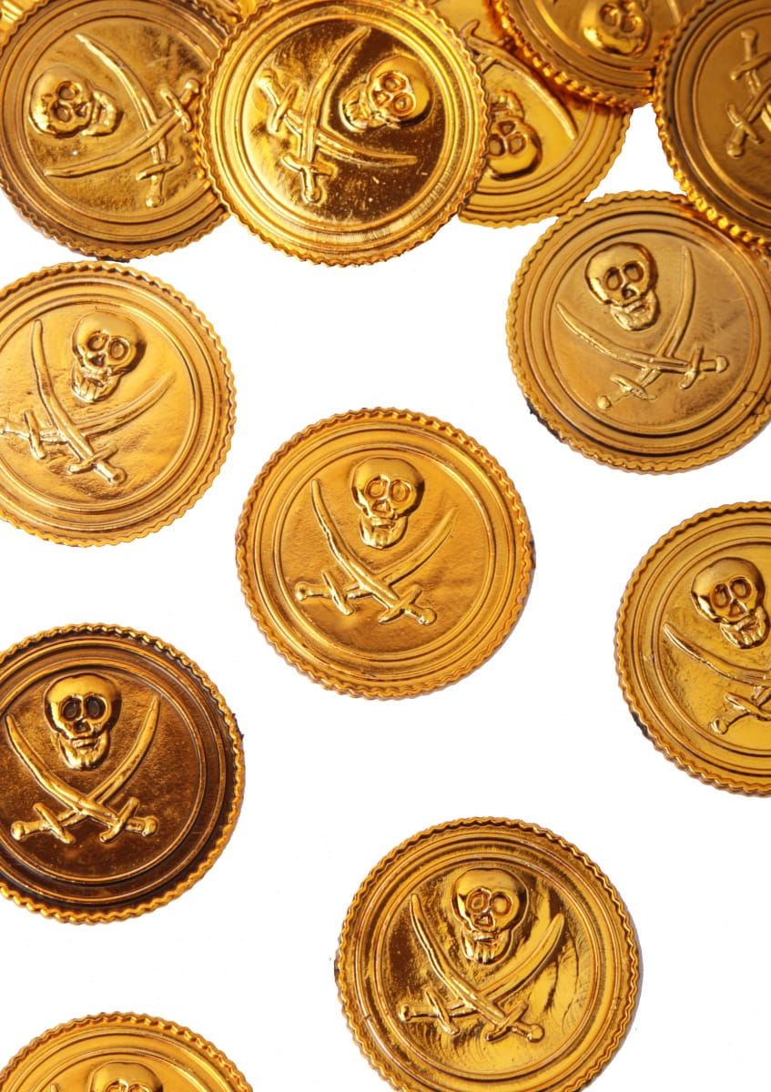 Złote monety PIRACKIE (15szt.)