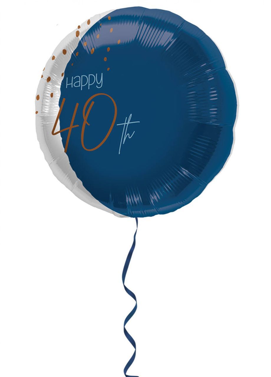 Balon 40 URODZINY ELEGANT BLUE 45 cm