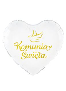 Foliowy balon Komunia wita GOBEK
