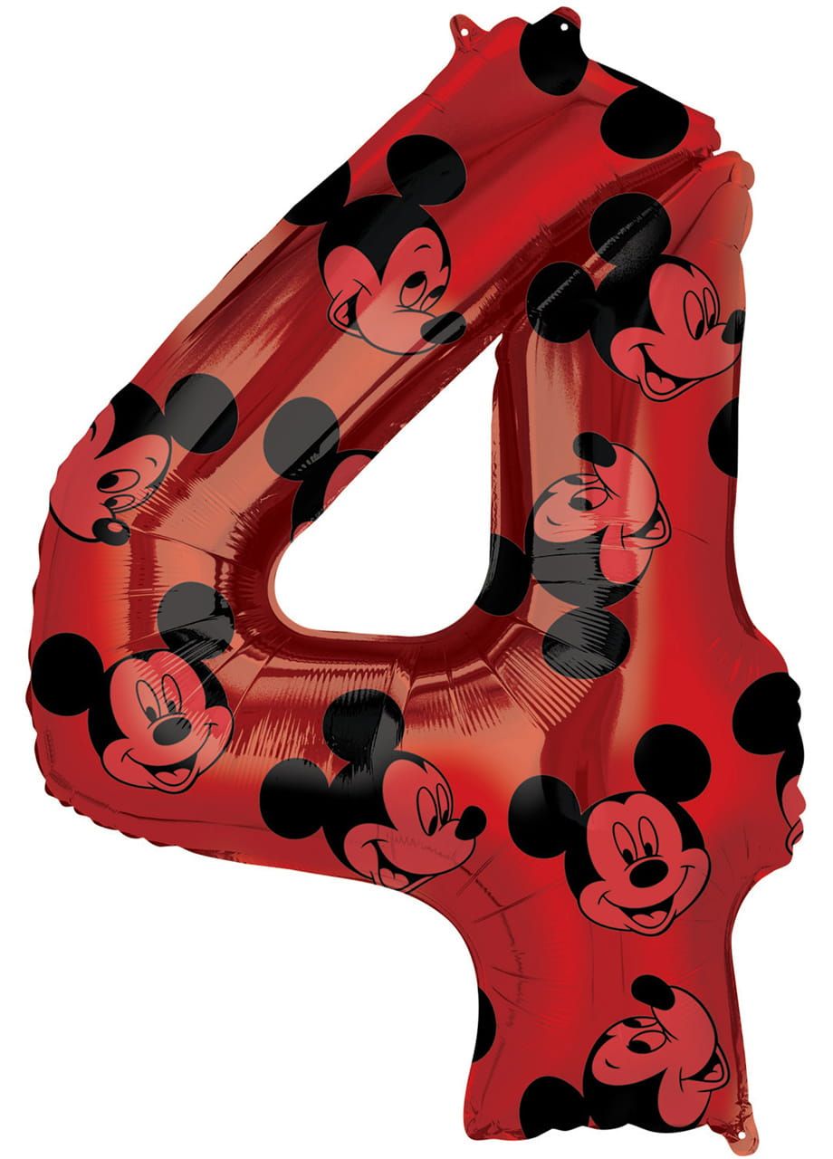Balon foliowy CYFRA 4 Myszka Mickey
