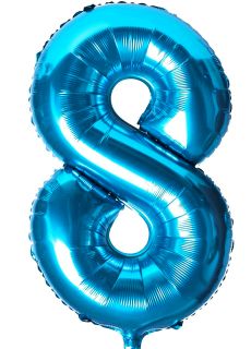 Balon foliowy CYFRA 8 niebieski 100cm