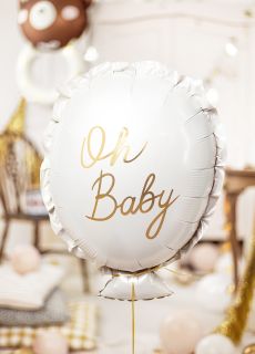 Balon foliowy na baby shower OH BABY