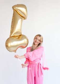 Zoty balon PENIS gadet na wieczr panieski dekoracja na panieski dekoracja na wieczr panieski balon zoty