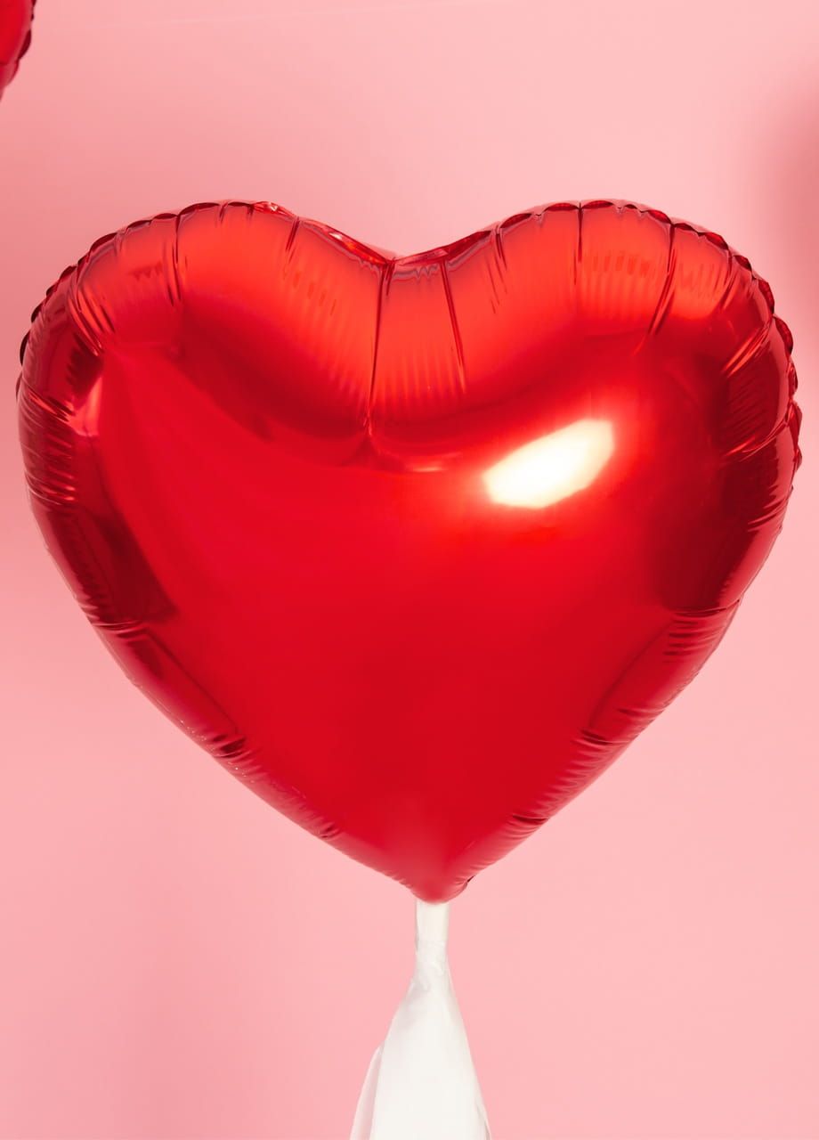 Balon w kształcie serca - czerwony 45cm