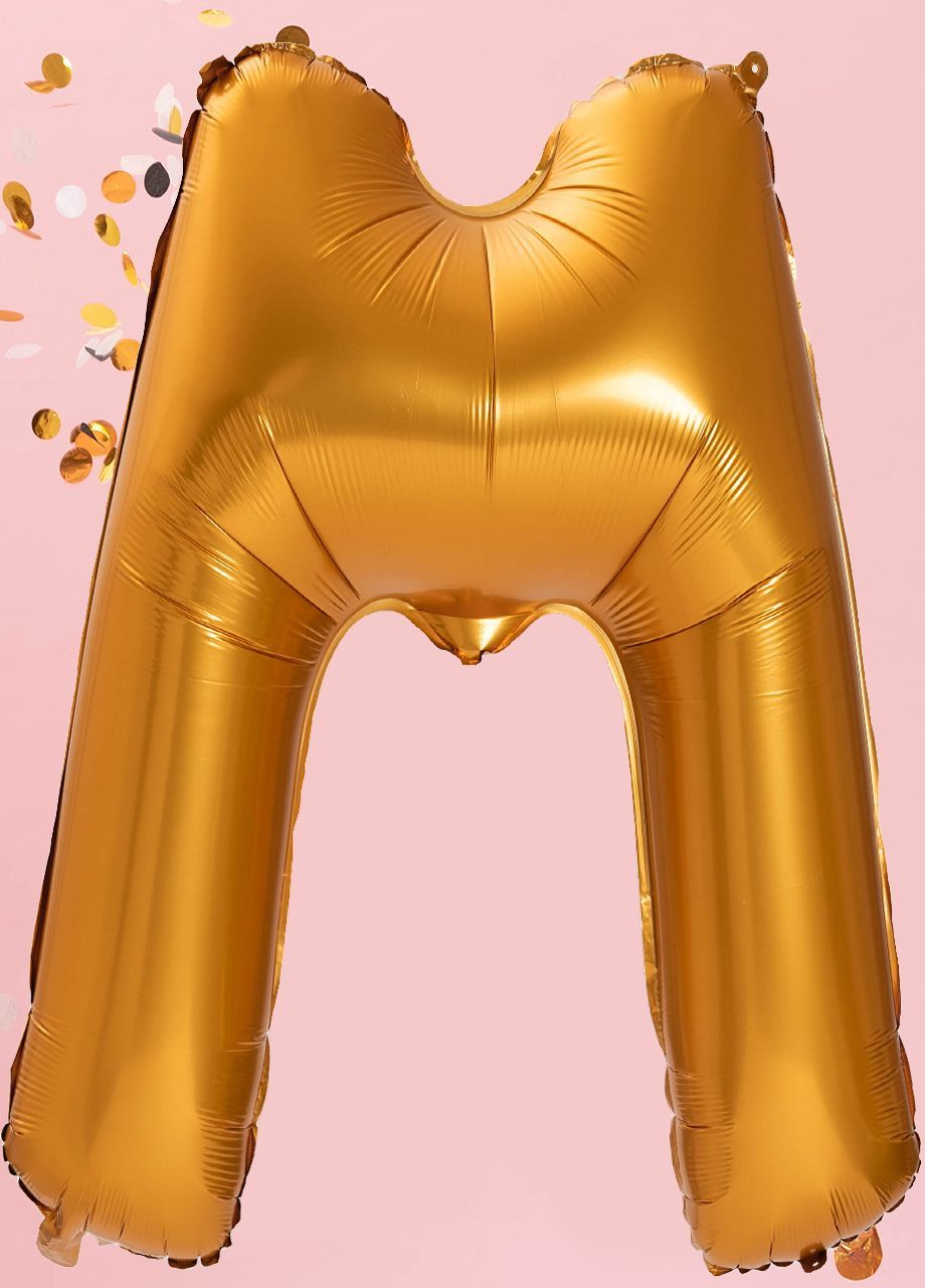 Balon LITERKA M złoty pomarańcz 85cm