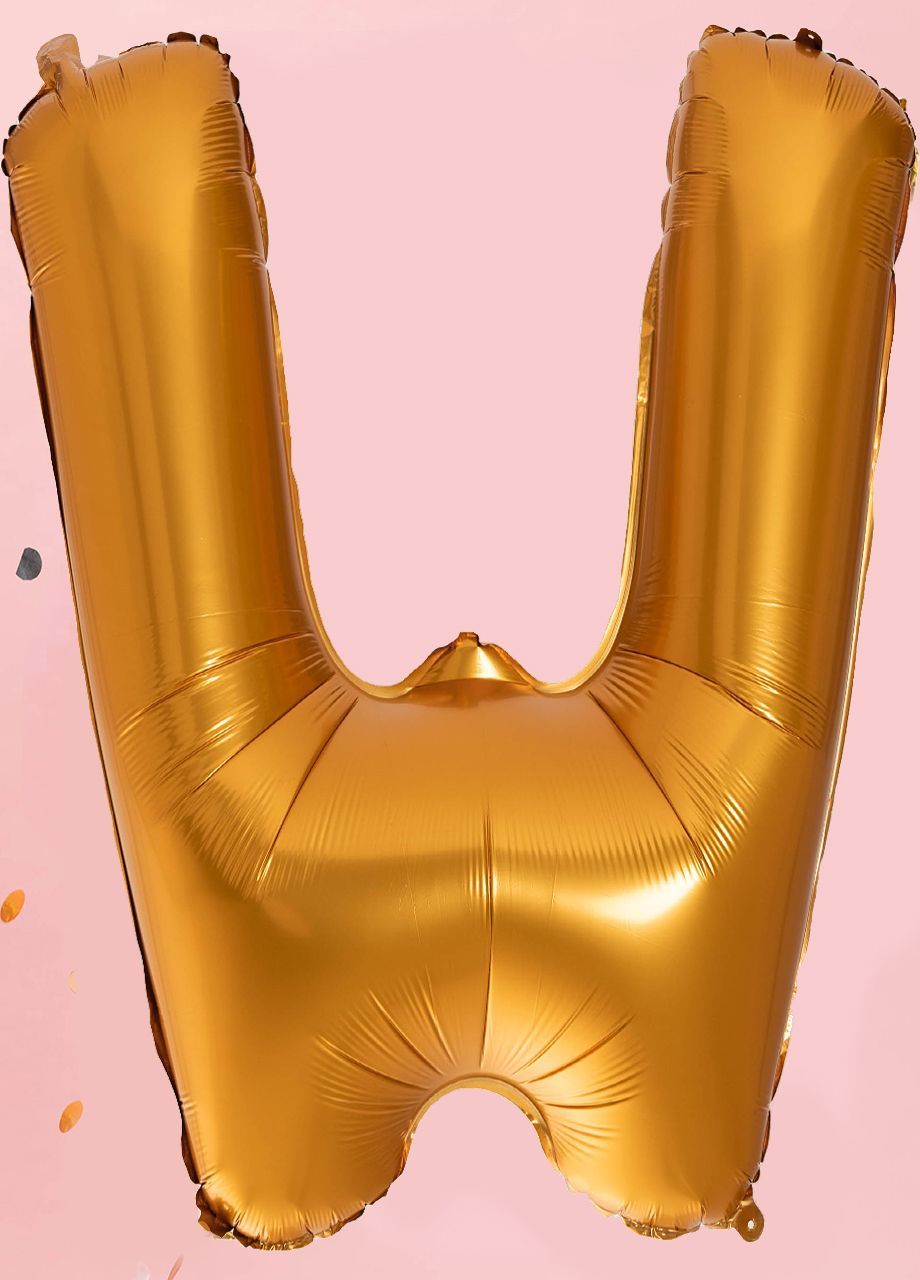 Balon LITERKA W złoty pomarańcz 85cm