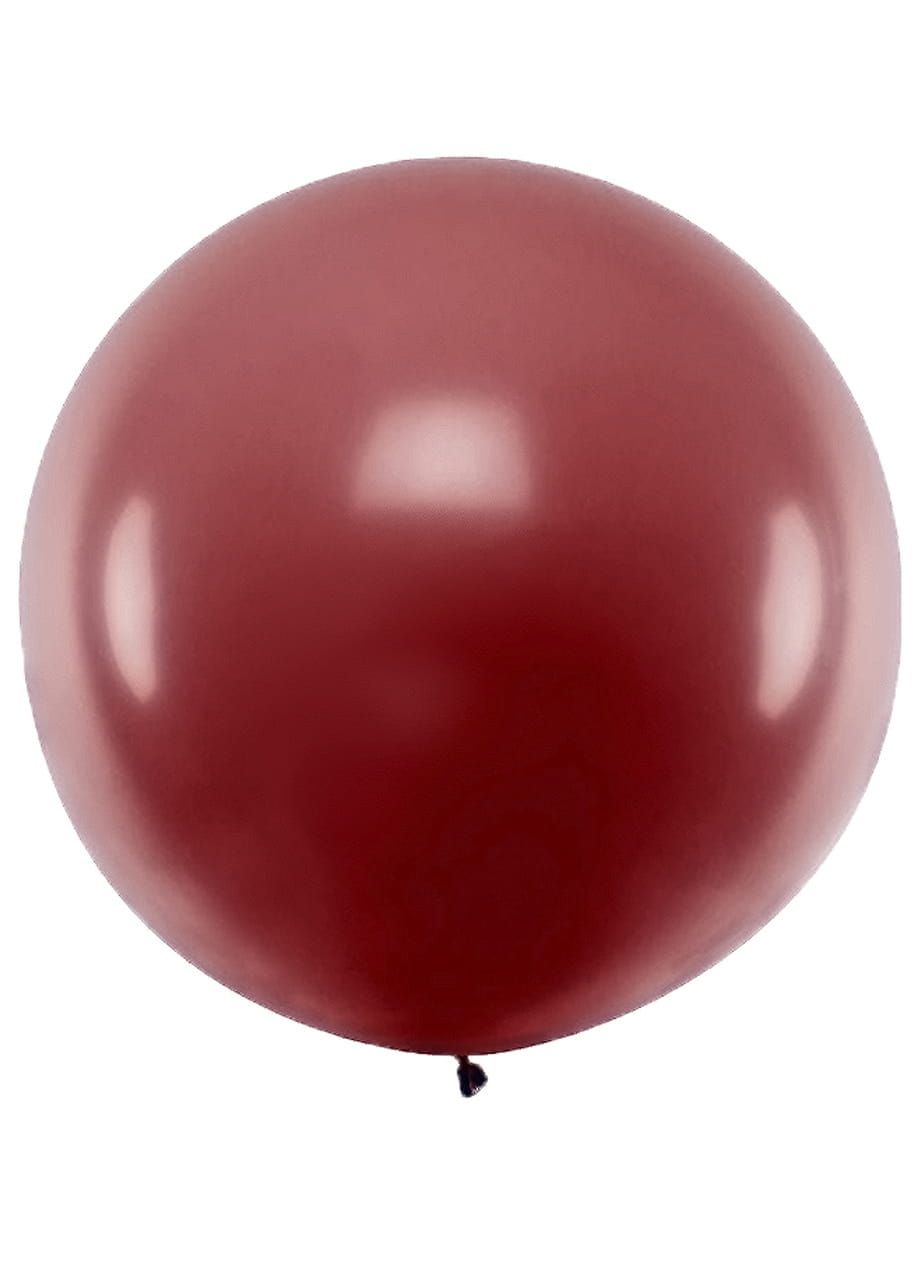 Balon metaliczny OLBRZYM burgund 1m