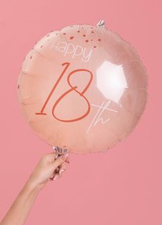 Balon na 18 URODZINY ELEGANT BLUSH 45cm