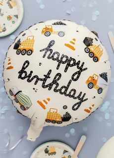 Balon na urodziny dla chopca NA BUDOWIE 45cm