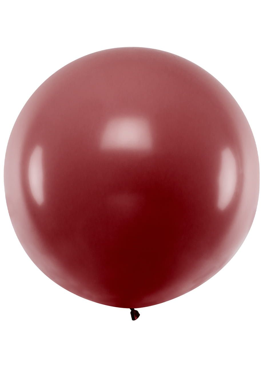 Balon pastelowy OLBRZYM burgundowy 1m