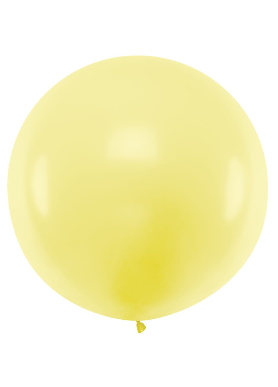 Balon pastelowy OLBRZYM żółty 1m