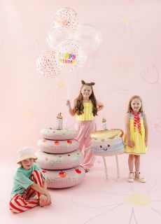 Foliowy balon stoj�cy TORT URODZINOWY 89 cm balon tort balon urodzinowy balony urodzinowe