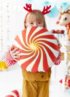 Balon witeczny CUKIEREK czerwony 35cm