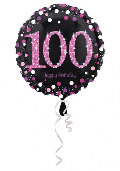 Balon foliowy 100 URODZINY Pink Celebration