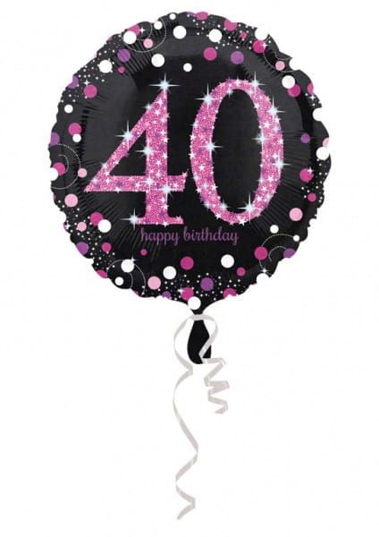 Balon foliowy 40 URODZINY Pink Celebration