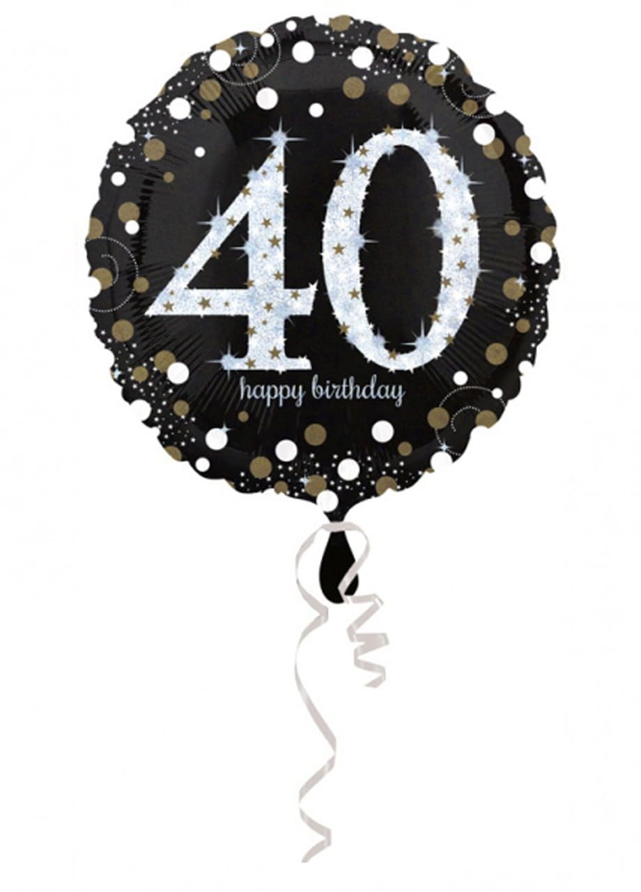 Balon na 40 URODZINY Sparkling 45cm