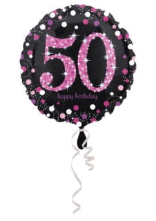 Balon foliowy 50 URODZINY Pink Celebration