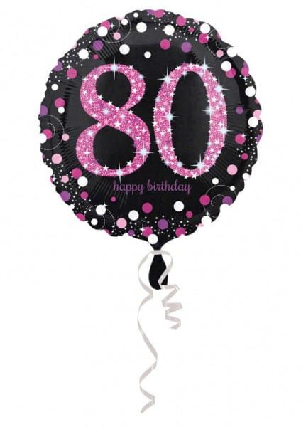 Balon foliowy 80 URODZINY Pink Celebration