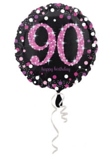 Balon foliowy 90 URODZINY Pink Celebration
