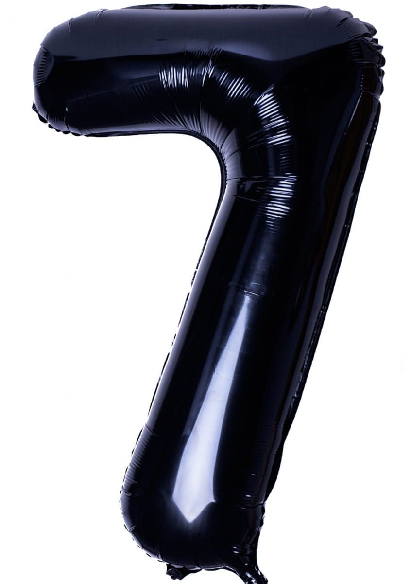 Balon foliowy CYFRA 7 czarny 100cm