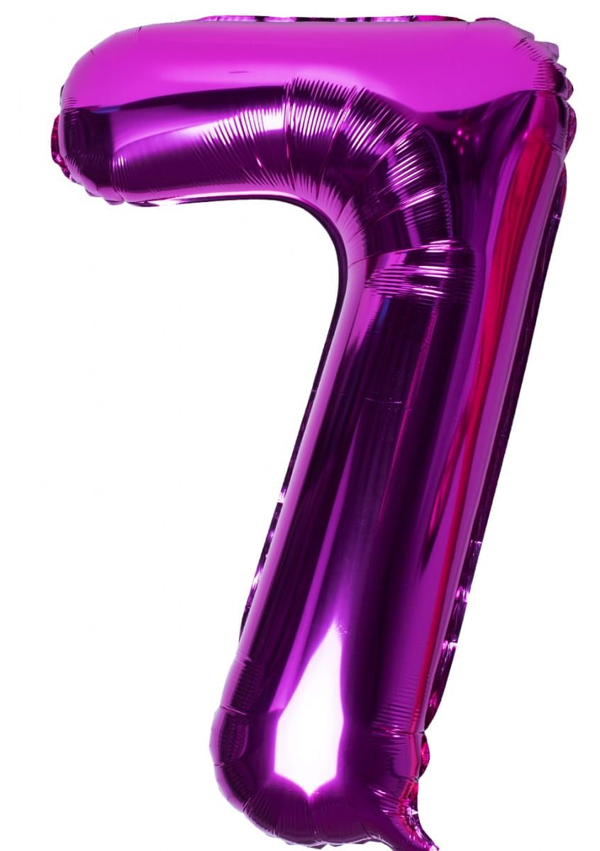 Balon foliowy CYFRA 7 różowy 100cm
