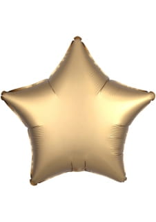 Balon foliowy GWIAZDA SATYNOWA stal zota 48cm