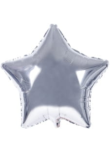 Balon foliowy GWIAZDA srebrny 45cm
