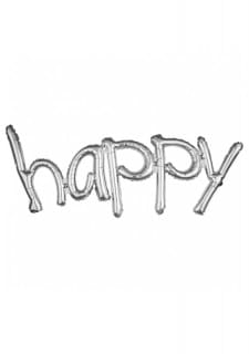 Balon foliowy na powietrze HAPPY (104cm x 50cm)