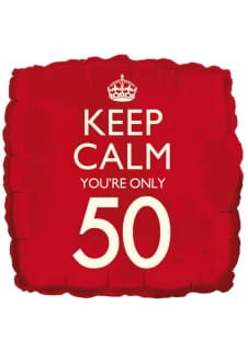 Balon foliowy KEEP CALM 50 urodziny 45cm