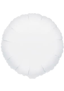 Balon foliowy KOO metaliczny biay 43cm