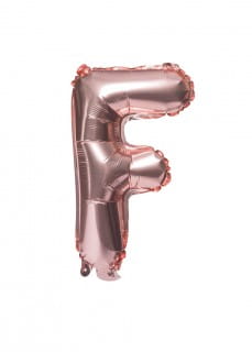 Balon foliowy na powietrze LITERKA F rose gold