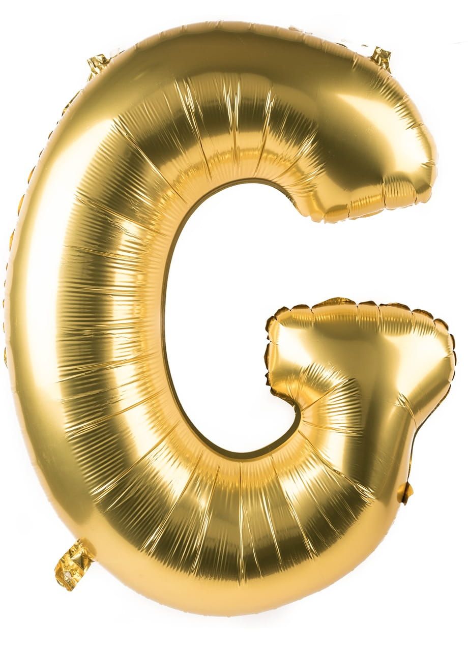 Foliowy balon litera G złoty 85cm
