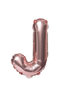 Balon foliowy na powietrze LITERKA J rose gold