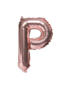 Balon foliowy na powietrze LITERKA P rose gold