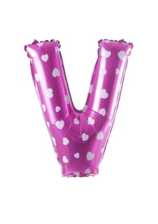 Balon foliowy na powietrze LITERKA V rowy 40cm