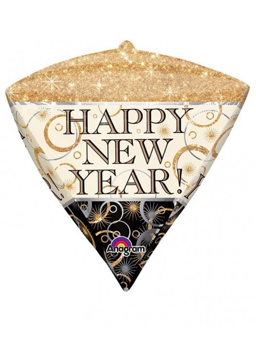 Balon sylwestrowy HAPPY NEW YEAR diament