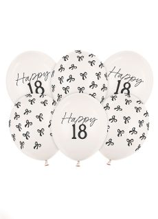 Balony na 18 urodziny KOKARDY Happy 18 (6 szt.)